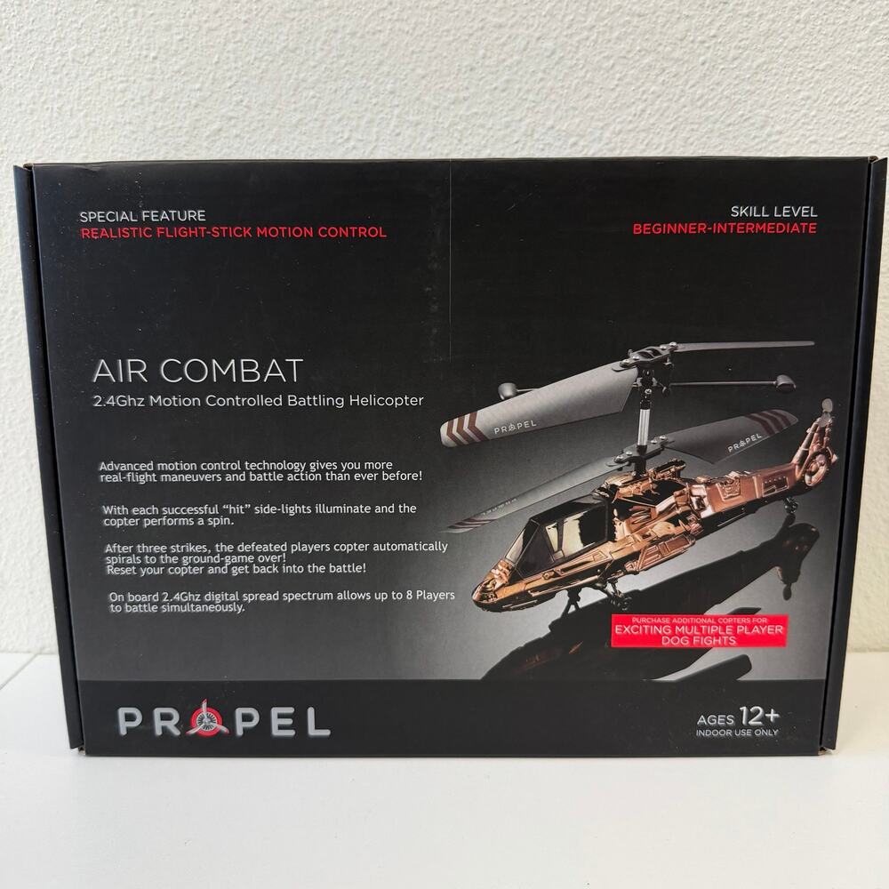 Propel Air Combat Helicopter 2.4 Ghz Flight Stick Motion Controlled Age 12+